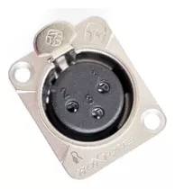 Conector Plug Xlr Canon Fêmea Painel Roxtone Kit Com 10