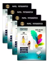 Papel Fotográfico A4 115gr  Premium 100 Hojas Papel Foto