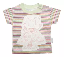 Remera Niño/a Bebe Algodón Con Aplique Moda Sar R10070