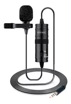 Microfono Gadnic Profesional Corbatero Audio Omnidireccional Color Negro