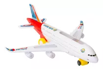 Brinquedo Infantil Avião Air Bus Luzes E Sons E Movimentos