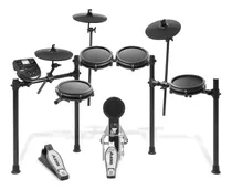 Batería Electrónica Alesis Nitro Mesh Kit De 8 Cuerpos Con 385 Sonidos Color Negro - Fuente De Alimentación