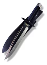 Cuchillo Rambo First Blood Negro Accesorios Funda Cuero Rfb