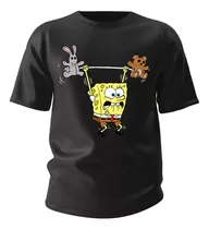 Camiseta Basica Academia Algodao Bob Esponja Meme Unissex