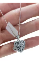 Dije Relicario De Plata 925 Corazón Árbol De La Vida 15  