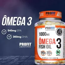 Omega 3 - 90 Cápsulas - Profit Laboratorios - 1000 Mg Sabor Sin Sabor