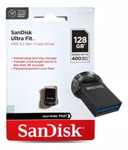 Mini Pen Drive Sandisk Ultra Fit 128gb Usb 3.2 Original