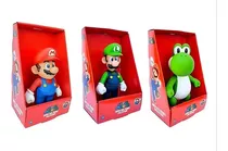 Kit 3 Bonecos Grandes - Super Mario, Luigi E Yoshi 23cm 