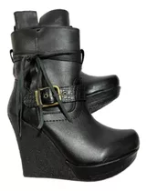 Botin Mujer Marca Exótica Modelo: Vecna Negro T/37botines