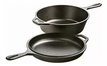 Lodge Lcc3 Pre-seasoned Cast-iron Combo Cooker, 3-quart