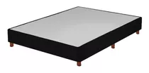 Box Spring Matrimonial Madera 7 Patas Negro Tela Pop Oferta