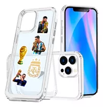 Funda Transparente Para iPhone + Stickers A Elección!