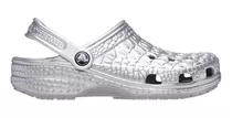 Crocs Classic Metallic Crocskin Color Silver