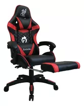 Silla Gamer Escritorio Oficina Negra Con Reposapies 