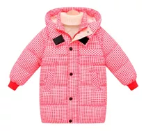 Chaqueta Larga Térmica Con Capucha Invierno Niños