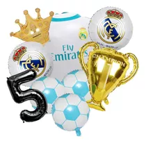 Globo Metalizado Real Madrid Fiesta Futbol Balon Pelota Jueg