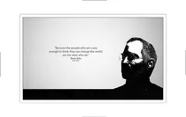 Quadro Decorativo Steve Jobs Informática Moldura Branca Q006