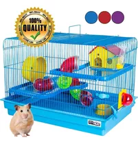 Gaiola Para Hamster Big Space Completa 2 Andares Azul