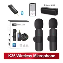 Microfono Inalambrico 2 Personas Celular 3.5mm K35-dual