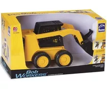Carrinho Carregadeira De Brinquedo Amarela Bob Workers Roma Cor Amarelo Personagem Pa Carregadeira