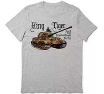 King Tiger Remera Tanque Panzer Varios Modelos  Gris O Blan