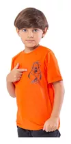 Camiseta Infantil Manga Curta T-shirt Pateta Laranja