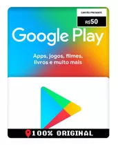 Cartão Google Play Store Gift Card R$50 Reais