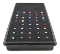 Aro Punto Nariz Piercing Acero Set 40 Unidades Mix Colores Color Colores Surtidos