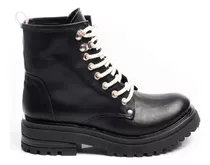  Borcegos Mujer Botas Zapatos Botitas Cordones Cómodos Cuero