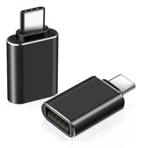 Adaptador Usb-c Macho A Usb-a Hembra - Certificado Norplat Negro