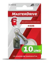 Kit 10 Mini Pendrive 4gb Atacado Masterdrive Premium Nano