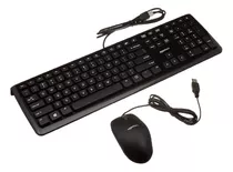 Kit De Teclado Y Mouse Optico De Cable Usb Para Pc Laptop