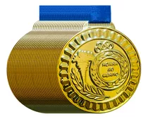 Kit 32 Medalhas Honra Ao Mérito 5,5cm Fita Azul Esportes