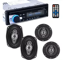 Stereo Bluetooth Estereo J520 Auto Usb Mp3 Fm + 4 Parlantes