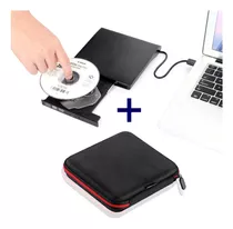 Unidad Cd Dvd Externa Usb 3.0 Puertos + Estuche