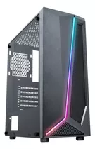 Gabinete Gamer K-mex Mid Tower Led Rainbow S/fan Hawk 38tj