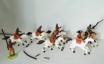 Figuras De Plástico Indios, Cavalos Forte Apache Ação Total