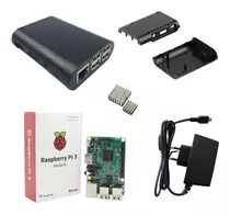 Kit Raspberry Pi3 Model B +fonte + Case+ Dissipador Com Nota