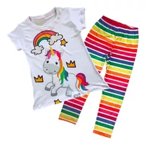 Conjunto De Franela Y Leggins De Unicornio