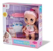 Boneca Moderna Baby Rainbow Faz Xixi Com Acessórios Bambola