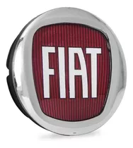 Calota Meio Centro Roda Fiat Palio Uno Punto 49,6mm Vermelha
