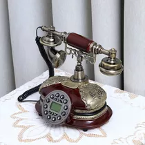 Teléfono Fijo Antiguo De Doble Sistema, Con Pausa Y Función