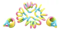 Piezas Desmontables Fidget Toy Tangle, Azul, Amarillo, Verde Y Rosa