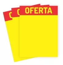 Cartaz Oferta Amarelo A4 21x29,7 100 Folhas 210g Duplex 