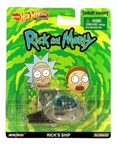 Nave Rick And Morty Hotwheels Premium Con Pedestal 
