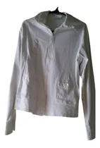 Campera Jean Blanco Elastizada T L - White-off