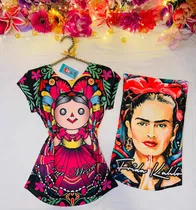 Blusa Mexicana Frida Khalo Ropa Mujer Regalo Artesanía Set 2