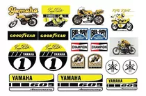 Plancha A4 Calcos Etiquetas Yamaha Kenny Roberts Vintage