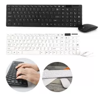 Kit Teclado Mouse Sem Fio Slim Computador Notebook Wireless