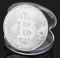 Bitcoin Moneda Física Colección Plateada ... Milenoil